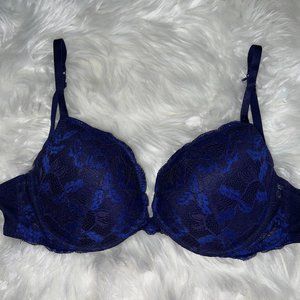 La SENZA OBSESSION Navy Blue Lace Double Push Up Bra